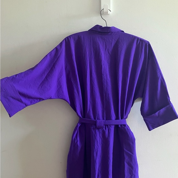 Vintage Purple Button-Up Jumpsuit - Picture 3 of 14